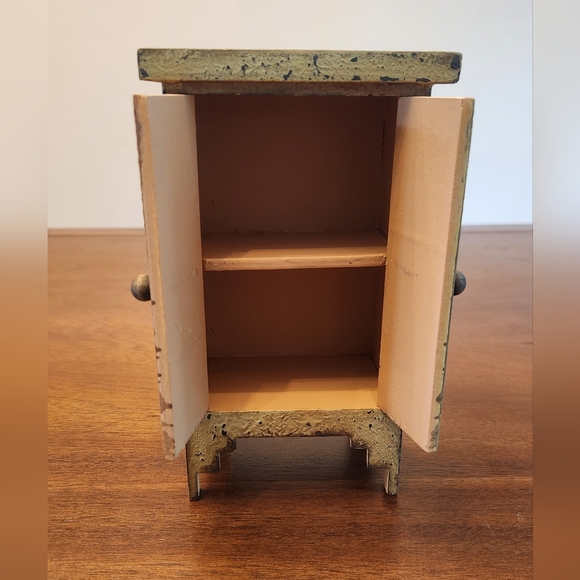 Miniature Toy Armoire by Audrey's Handpainted American Primitive - Picture 9 of 12